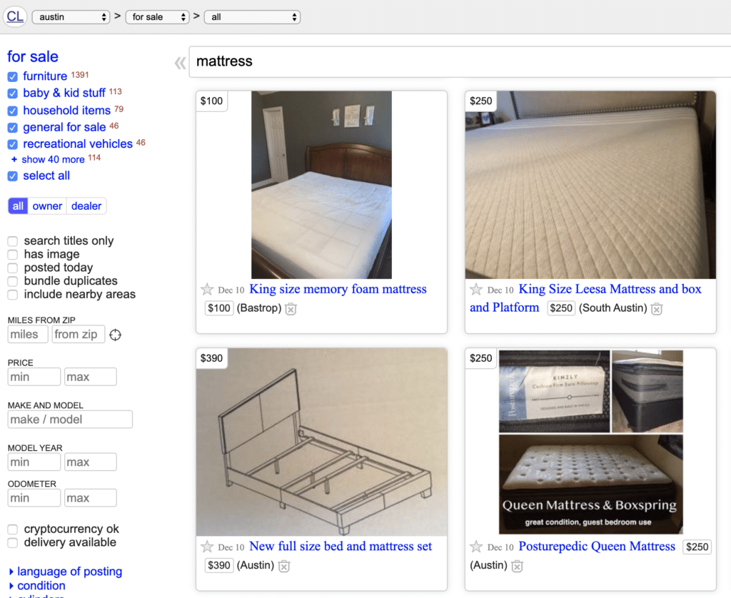 mattress-disposal-austin-craigslist