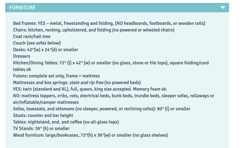 rules-for-mattresses-accepted-at-bridging